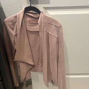 Blank NYC Blush Pink Open Front Jacket
